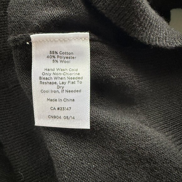 Talbots Petites SP black long sleeve soft stretchy pullover sweater - Picture 8 of 8